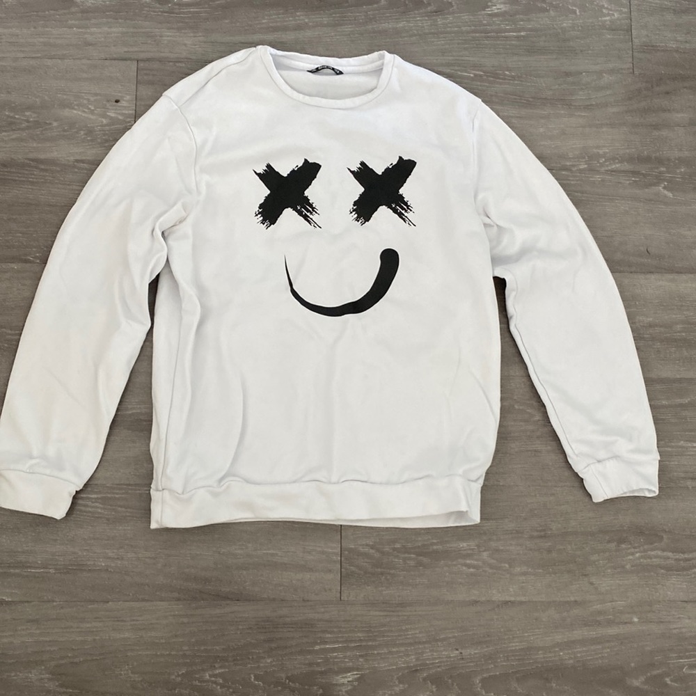 smile marshmello crewneck